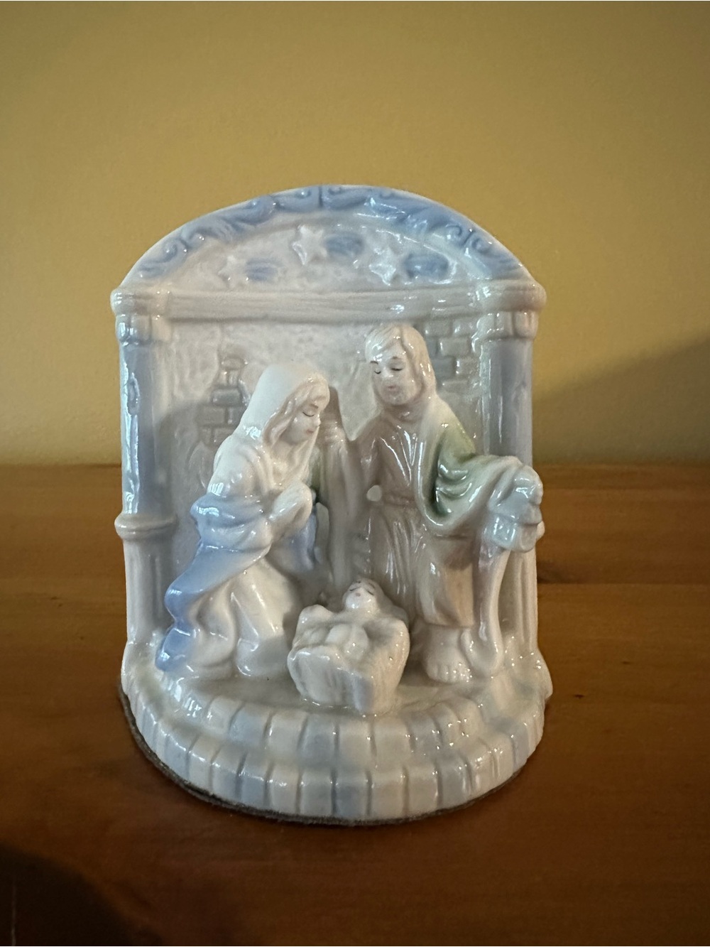 White Ceramic Nativity Figurine - Classic Home Art